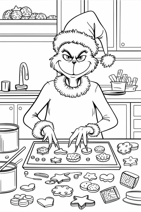 10 Grinch-themed coloring pages to print and color, featuring playful Grinch outlines that make for an exciting and creative holiday activity for adults. Christmas Coloring Pages Rudolph, Spongebob Christmas Coloring Pages, Christmas Coloring Pages Free Printable Color By Number, Printable Grinch Coloring Pages, Coloring Pages For Adults Christmas, Winter Holiday Coloring Pages, Vintage Christmas Coloring Pages Free Printable, Anime Christmas Coloring Pages, Grinch Class Party Ideas