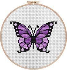 Beginner Cross Stitch Patterns Free, Cross Stitch Butterfly, Stitch Butterfly, Counted Cross Stitch Patterns Free, Butterfly Cross Stitch Pattern, Free Cross Stitch Pattern, Cross Stitch Beginner, Hand Embroidery Patterns Free, Floral Cross Stitch Pattern