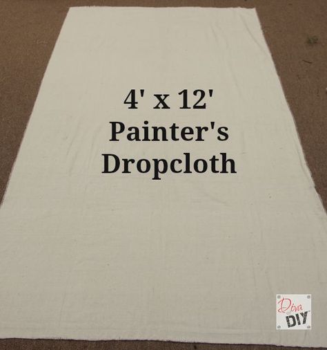 Drop Cloth Tablecloth Diy, Cheap Table Cloth Ideas, Homemade Tablecloth, Tablecloth Ideas Diy, Drop Cloth Tablecloth, Table Cloth Diy, Log Centerpieces, Painted Floor Cloths, Fall Wreath Tutorial