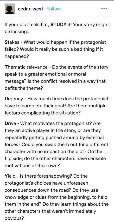 To add more depth to your story. Fantasy Story Plot Prompts, How To Write Good Banter, Creative Writing Plot Ideas, Inspiration To Write Poems, Character Purpose Ideas, Plot Writing Prompts, How To Write A Good Story Plot, Fantasy Writing Plot Ideas, School Plot Ideas