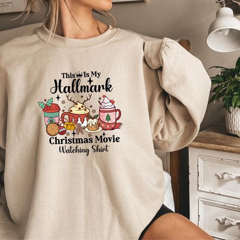 This Is My Movie Watching Tshirts,Holiday Spirit Shirts, Cute Christmas Shirt, Hallmark Christmas Movies Sweatshirt,  Matching Gift for Her by EmbroideryDTF on Etsy Hallmark Sweatshirt, Christmas Movie Shirts, Cute Christmas Shirt, Movie Watching, Shirts Cute, Cute Christmas Shirts, Hallmark Christmas Movies, Spirit Shirts, Movie Shirts