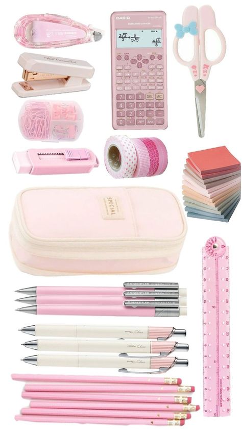 Pink stationary pencil case foe school Pink Stationary, Aesthetic Pencil Case, Pink Pencil Case, School Goals, Pink Pencil, Stationary School, School Stationery, Cute Pink, Pencil Case