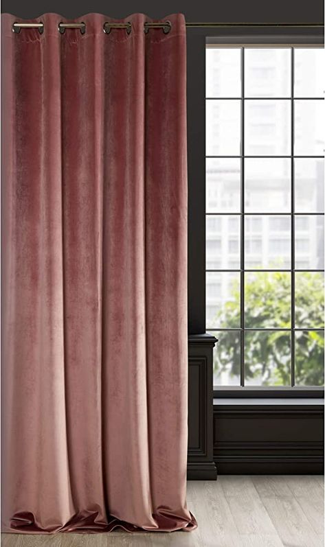 Eurofirany Soft Plain Opaque Velvet Curtain with Rufflette Tape For Rail - 1 Unit, Thick Fluffy Panel Drape Classic Glamour Elegant Living Room Bedroom, W55'' x L106'', 140x270 cm, Dark Pink : Amazon.co.uk: Home & Kitchen Velvet Curtains Living Room, Velvet Curtains Bedroom, Pink Velvet Curtains, Mexican Restaurant Design, Rose Curtains, Unique Curtains, Classic Glamour, Small Loft, Pink Curtains