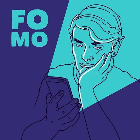 Fear of missing out concept Free Vector | Free Vector #Freepik #freevector #health #social #stress #connected Fear Of Missing Out Art, Fomo Fear Of Missing Out Illustration, Fomo Fear Of Missing Out, Fomo Fear Of Missing Out Quotes, Boy Meets World Quotes, Fear Of Missing Out, Outing Quotes, World Quotes, Boy Meets World