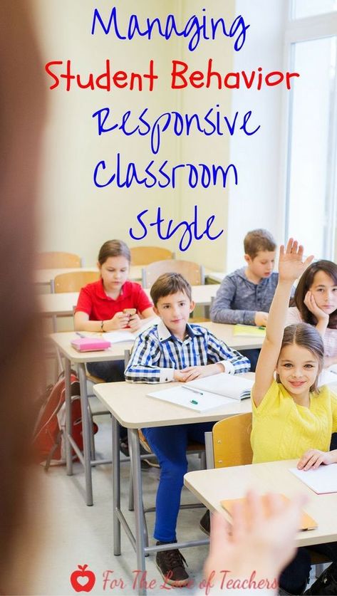 Classroom management of student behavior is difficult. That's why it is so important to have management strategies in place at the beginning of the school year. The Responsive Classroom approach is one that helps teachers to respectfully help students learn from their mistakes. Learn how to manage student behavior Responsive Classroom style at For The Love of Teachers. Alternative Classroom, Teachers Activities, Behavior Goals, Classroom Style, Fall Classroom, Responsive Classroom, Classroom Culture, Classroom Behavior Management, Whole Brain Teaching