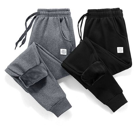 2020 Thick Fleece Jogger Mens Pants Cotton Trousers Male Winter Warm Velvet Sweatpants Tracksuit Joggers Autumn Winter M-4XL _ - AliExpress Mobile Velvet Sweatpants, Pants Cotton, Cotton Trousers, Fleece Sweatpants, Velvet Jacket, Mens Joggers, Fleece Joggers, Winter Casual, Chester