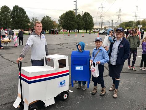 #diy #costume #mailman #usps #familycostumes Mailman Costume, 2023 Halloween, Diy Costume, Family Costumes, Purim, Dress Up, Holidays, Halloween