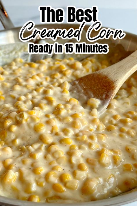 Corn Recipe With Cream Cheese, Creamed Corn Recipe With Cream Cheese, Creamed Corn Recipe Easy, Mexican Corn Recipes, Homemade Cream Corn, Slow Cooker Creamed Corn, Corn Recipes Side Dishes, Cream Cheese Corn, Recipe With Cream Cheese