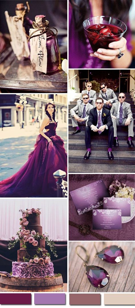 dark purple wedding color inspiration and wedding invitations Dark Purple Wedding, Purple Color Schemes, Plum Wedding, Wedding Colors Purple, Wedding Color Inspiration, Have Inspiration, Wedding Color Palette, Wedding Destination, Halloween Wedding