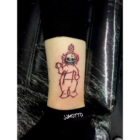 By Jjmotto @jjmottotattoo Creepy teletubbie tattoo Teletubby Tattoo, Teletubbies Tattoo, Movie Tattoos, Leg Sleeve Tattoo, Sleeves Ideas, Cartoon Tattoos, Tattoos Designs, Unique Tattoo, Some Ideas