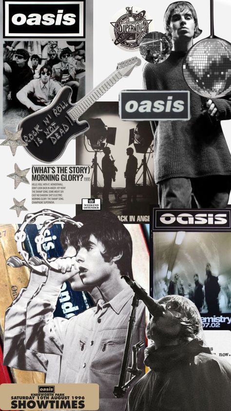 Oasis Aesthetic Band, Oasis Poster Aesthetic, Oasis Lyrics Wallpaper, Oasis Lockscreen, Oasis Aesthetic Wallpaper, Oasis Pfp, Oasis Wallpaper Iphone, Band Wallpapers Aesthetic, Liam Gallagher Wallpaper