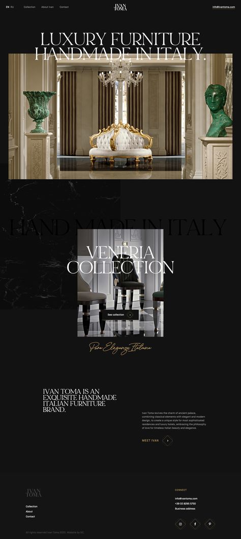 Premium Website Design Inspiration, Fashion Web Page Design, Luxury Portfolio Design, Luxe Website Design, Premium Web Design, Luxury Fashion Website Design, Luxury Website Design Inspiration, Dark Website Design, Elegant Web Design