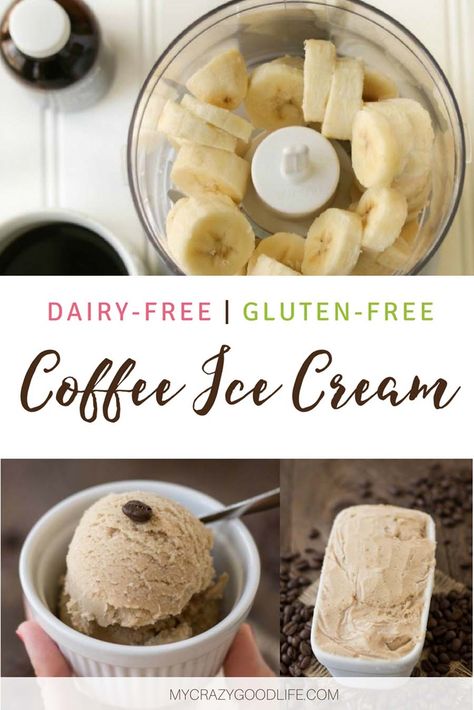 This Dairy Free Coffee Ice Cream uses only four ingredients. I'm not going to say it's healthy, but... it's definitely a healthier ice cream choice. It's the perfect Weight Watchers dessert. Dairy Free Coffee Ice Cream, Healthier Ice Cream, Weight Watchers Dessert, Coffee Ice Cream Recipe, Gluten Free Coffee, Weight Watcher Desserts, Dairy Free Coffee, Nice Cream Recipe, Dairy Free Smoothies