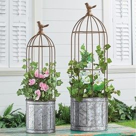 Plants In Bird Cage, Bird Cage Planter, Bird Cage Succulent Planter, Bird Cage With Plant Inside, Birdcage Planter, Plant Cages, Bird Cage Candle Holder, Galvanized Planters, Quinceanera Planning