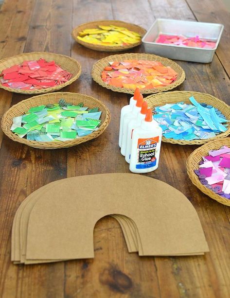 Art Preschool Activities Early Childhood, Kids Rainbow, Easy Toddler, Rainbow Crafts, Club Ideas, Toddler Art, Camping Art, Rainbow Kids, Fun Crafts For Kids