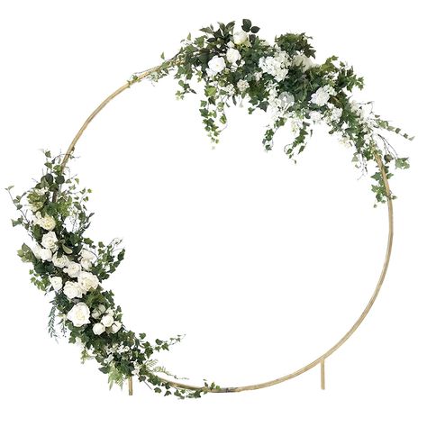 Flower Ring Wedding Backdrop, Circular Flower Arch Wedding, Greenery Circle Arch, Wedding Round Arch Ideas, Round Balloon Arch, Diy Cake Topper Printable, Circle Balloon Arch, Brown Wedding Themes, Round Wedding Arch