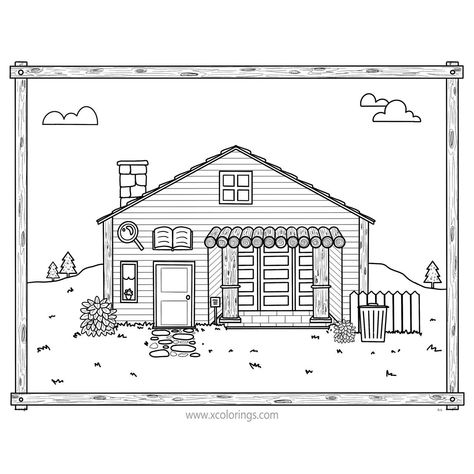 Stardew Valley House Coloring Pages by RobynSmith. Stardew Valley Coloring Pages, Stardew Valley Illustration, Stardew Valley Journal, Stardew Year 1, Stardew Valley Bullet Journal, Stardew Valley House, House Coloring Pages, Valley House, Baby Coloring Pages