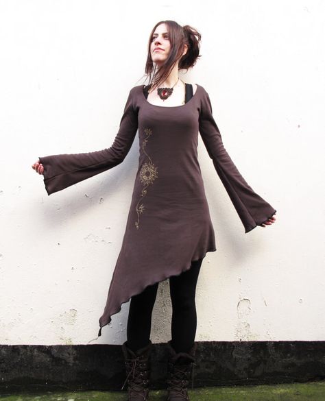 Pixie dress. Elven dress. Goddess dress. Mandala. Boho. Sacred geometry. fairy… Elf Adventurer, Long Sleeve Dress For Larp, Navy Blue Boho Dress, Mesh Dress Long Sleeve, Bohemian Long Sleeve Tops For Larp, Elven Tunic Women, Elven Tunic, Pixie Clothes, Dark Blue Midi Dress