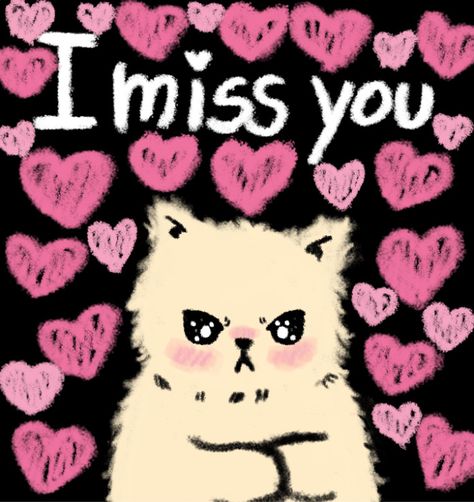 Cute I Miss You Drawings, I Miss You Cute Illustration, I Luv You, I Miss You Doodle, Cute I Miss You Pictures, Miss You So Much, I Miss You Cat, Miss You Drawing Ideas, Miss You Meme