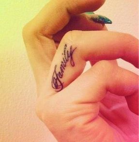 Tattoo : on finger : family Sick Tattoo, Meaningful Tattoos For Women, Sweet Tattoos, Small Meaningful Tattoos, Latest Tattoos, Simple Tattoo, Temporary Tattoo Designs, Family Tattoos, Dream Tattoos