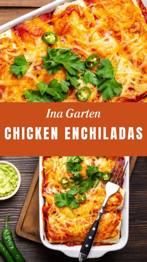 Ina Garten Chicken Enchiladas Skinnytaste Chicken Enchiladas, Corn Tortilla Enchiladas Chicken, Chicken Enchiladas With Flour Tortillas, Enchiladas With Rotisserie Chicken, Chicken Enchiladas With Corn Tortillas, Enchiladas Flour Tortillas, Cheese Enchilada Recipe, Chicken Enchilada Sauce, Ina Garten Chicken