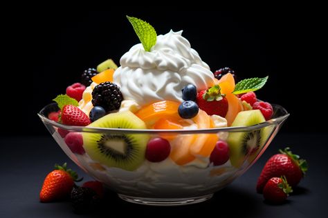 Easy Fruit Salad with Whipped Cream Recipe Fruit Sald, Fruit Salad With Whipped Cream, Fruit Delight, Easy Fruit Salad, Whipped Cream Recipe, Fruit Salad Easy, Recipes With Whipping Cream, Fruit Pops, Sweetened Whipped Cream