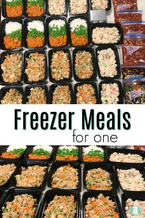 Freezer Meals For One, Individual Freezer Meals, Freezer Lunches, Senior Meals, Single Serve Meals, Best Freezer Meals, Easy Meals For One, Freezer Dinners, Freezer Friendly Meals