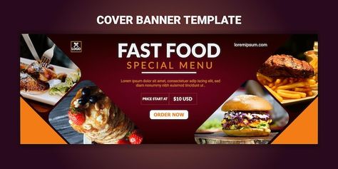 Food menu and restaurant facebook cover ... | Premium Vector #Freepik #vector #delicious #food-banner-restaurant #food-banner #food-cover Restaurant Flex Banner Design, Banner Restaurant Design, Restaurant Banner Design Ideas, Food Banner Design Restaurant, Food Banner Design Ideas, Food Menu Design Ideas, Restaurant Banner Design, Christmas Facebook Banner, Food Facebook Cover