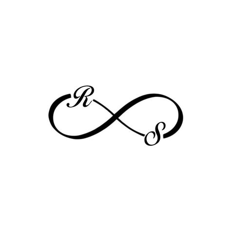 Infinity With Letters Tattoo, Paper Template Design, Letter R Tattoo, Infinite Logo, Letter S Tattoo, Karma Tattoo, Infinity Tattoo Designs, Mystical Tattoos, New York Tattoo