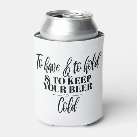 Wedding Favor Coozie, Groomsmen Koozie Ideas, Beer Coozies For Wedding Favors, Engagement Beer Coozies, Wedding Beer Coozie, Funny Wedding Coozie Ideas, Wedding Can Coozie, Wedding Coozies Sayings Unique, Wedding Koozies Sayings