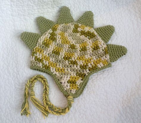 Dinosaur Hat Pattern, Pixie Hat Pattern, Crochet Dinosaur Hat, Crochet Hat Tutorial, Crochet Character Hats, Crochet Dinosaur Patterns, Dinosaur Hat, Hats Crochet, Crochet Kids Hats