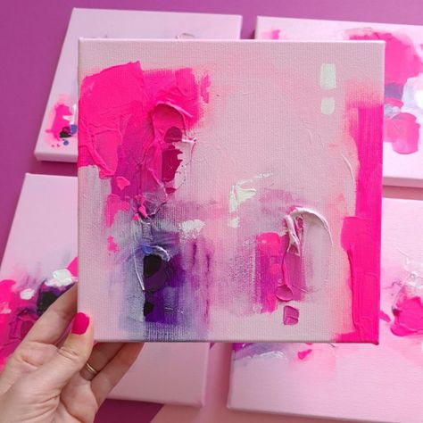 Small Abstract Art, Small Abstract Painting, Pink Abstract Painting, Contemporary Art Painting, Colorful Abstract Art, Original Abstract Art, Pink Abstract, Modern Abstract Painting, Hand Painting Art