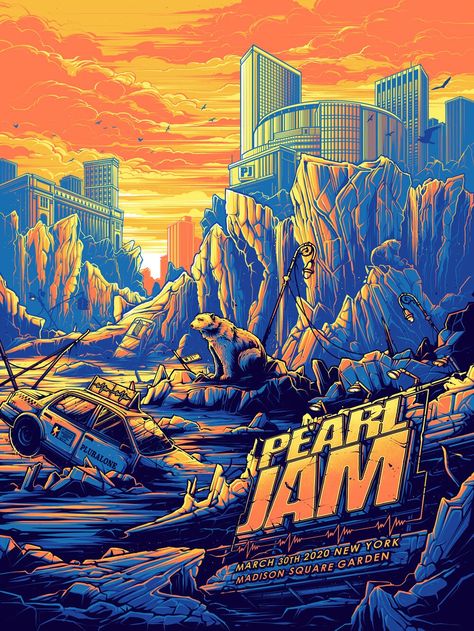 New York City Poster, Dan Mumford, Screen Print Poster, Postcard Book, Silkscreen Print, Creative Hub, Fenway Park, Horror Icons, City Poster