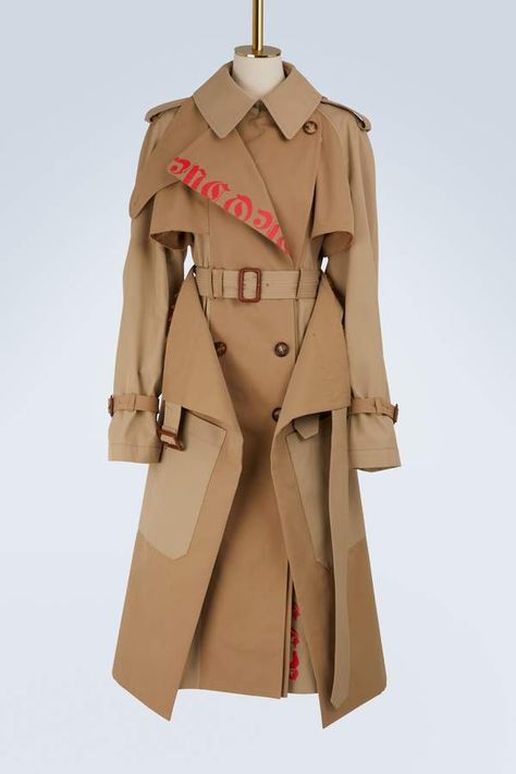 I love this Alexander Mcqueen Logo cotton trench coat Alexander Mcqueen Logo, Cotton Trench Coat, Secret Agent, Fashion Project, Coat Design, Trench Coats Women, Fashion Seasons, Gothic Lolita, Trench Coats