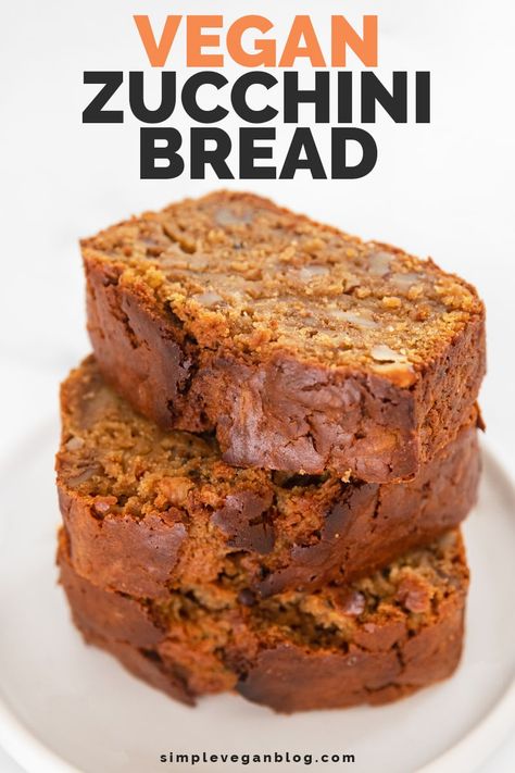 Vegan Zucchini Bread, Egg Substitute In Baking, Yeast Free Breads, Vegan Protein Shake, Vegan Egg Substitute, Zucchini Bread Recipe, Vegan Blog, Vegan Zucchini, Zucchini Bread Recipes