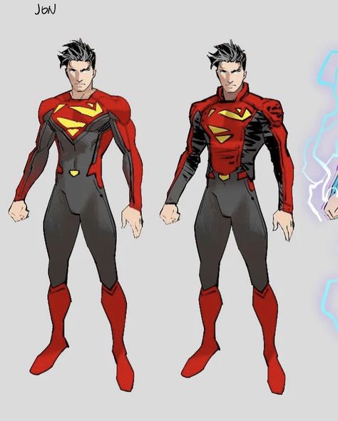 Superman Oc, Kryptonian Oc, Captain America Comic Art, Superman Outfit, Ashe League Of Legends, Hero Ideas, Superman Suit, Superman Symbol, Jon Kent