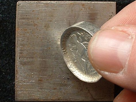 Coin Ring Diy, Penny Craft, Fork Jewelry, Silver Coin Ring, Diy Tech, Coin Art, Tech Blog, How To Make Rings, Coin Ring