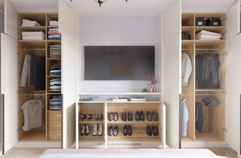 Fitted Wardrobe In Alcove Ideas, Built In Cabinet For Small Bedroom, Built In Cabinets Bedroom Small Spaces Closet, Closet Around Tv, Single Built In Wardrobe, Wardrobes Built Around Bed, Build In Wardrobe Ideas Small Spaces, Wardrobes In Alcoves, Bedroom Wardrobe Ideas For Small Rooms