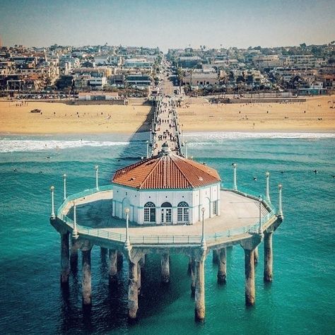 Manhattan Beach Pier Los Angeles California Dockweiler Beach Los Angeles, Pismo Beach California, Experience Map, Beach Mood, Manhattan Beach California, Manhattan Beach Pier, Author Marketing, Resort Architecture, Los Angeles Beaches