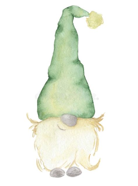 Winter Gnomes Illustration, Gnome Watercolor Paintings, Watercolor Gnomes Christmas, Watercolor Paintings Christmas, Christmas Aquarelle Card, Easy Watercolor Christmas Cards, Christmas Watercolor Art, Gnomes Watercolor, Watercolor Gnomes