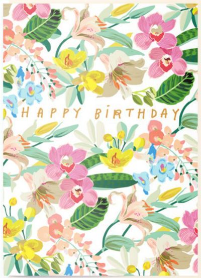 print & pattern: NEW COLLECTIONS - noi publishing Happy Birthday Summer, Birthday Greetings Quotes, Fabrics Wallpaper, Happy Birthday Floral, Happy Birthday Art, Birthday Summer, Flowers Card, Happy Birthday Wishes Cards, Greetings Quotes