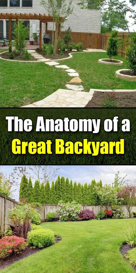 The Anatomy of a Great Backyard - Golly Gee Gardening Backyard Plans Layout Design Landscaping, 1 Acre Landscape Design, Beautiful Landscape Backyard, Landscaping Ideas For Big Backyard, Large Backyard Garden Design, Large Succulent Garden, Landscape Ideas For Large Backyard, Beautiful Backyard Garden Landscapes, Georgia Backyard Ideas