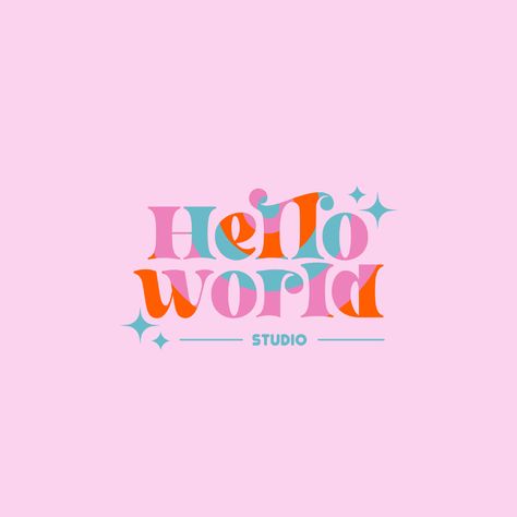 Hello World Branding on Behance Hello Logo, Happy Branding, Beauty Branding Design, Makeup Logo Design, Makeup Logo, Brand Color Palette, Web Graphic Design, Hello World, Project Photo