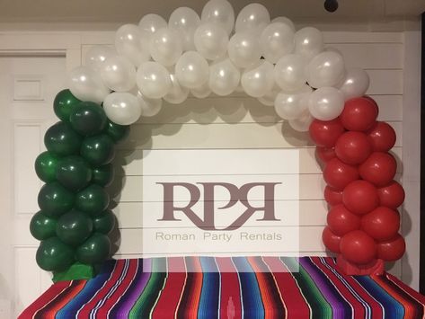 Mexican theme Balloon table Arch Mexican Theme Party Balloon Garland, Italian Themed Balloon Arch, Italian Balloon Arch, Mexican Balloon Arch, Balloon Table Arch, Mexican Fiesta Party Decorations, Table Arch, Mexican Birthday Parties, Italian Party