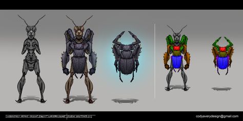 ArtStation - Symbiotic Insect Armor, Cody Avery Bug Armor, Insect Cosplay, Bug Warrior, Bug Warrior Art, Beetle Warrior Concept Art, Insects, Humanoid Sketch, Drawings, Animals