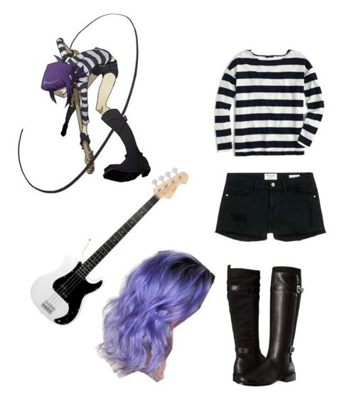 Noodle Inspired Outfits Gorillaz, Noodles Gorillaz Outfits, Gorillaz Noodle Outfit, Noodle Gorillaz Costume, Noodle Cosplay Gorillaz, Gorillaz Outfits Ideas, Noodle Gorillaz Outfit, Gorillaz Costume, Gorillaz Inspired Outfits