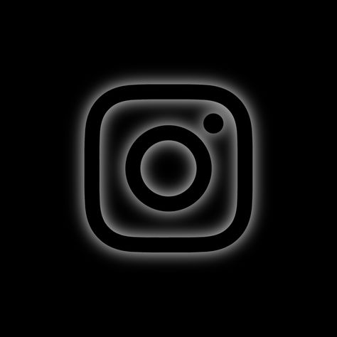 Instagram icon in the color neon black Black App Icons Instagram, Instagram Logo Black Screen, Instagram Logo Black Background, Instagram Logo Aesthetic Black, Neon Black Icons For Apps, Instagram Black Logo, Instagram Icon Black Aesthetic, Instagram Dark Logo, Black Icons Instagram