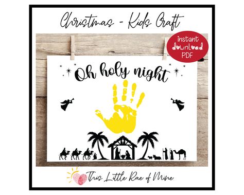 Christmas Star Crafts, Jesus Printable, Christmas Handprint, Document Frame, Christian Crafts, Night Christmas, Oh Holy Night, Advent Season, Stars Craft