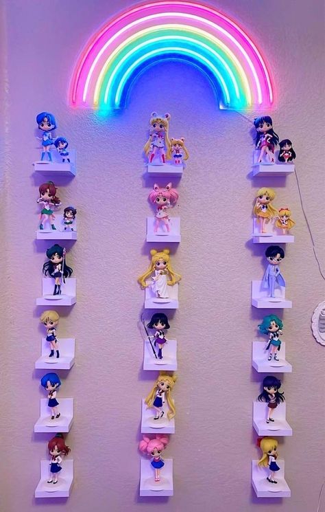 Geeky Bedroom, Sailor Moon Fashion, Moon Crafts, Sailor Moon Aesthetic, Sailor Pluto, Anime Room, Moon Collection, Sailor Moon Art, Teen Room Decor