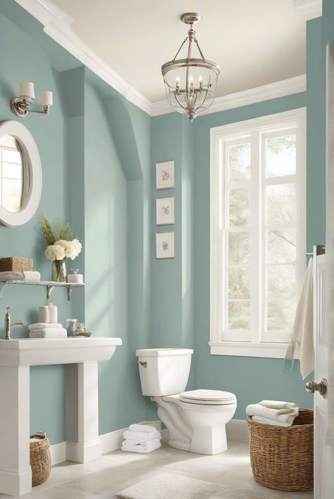 home interior design,interior bedroom design,designers kitchen,paint color match Gray And Aqua Bathroom, Light Teal Bathroom Ideas, Light Teal Bathroom, Paint Colors For Bathroom, Bathroom Paint Colours, Teal Green Bathroom, Paint Colors For Small Bathrooms, Relaxing Bathroom Colors, Bathroom Painting Ideas